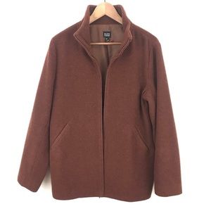 Oversized Brown Wool Coat - Eileen Fisher